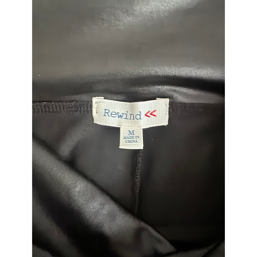 Rewind Black Faux Leather Ankle Pants - Picture 5 of 9